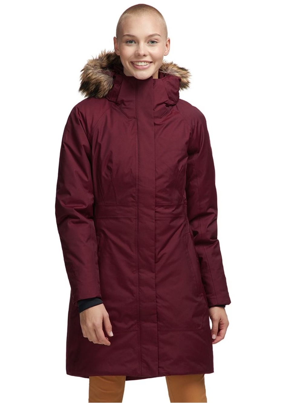The North Face Women’s Arctic Parka in Deep Garnet down size small